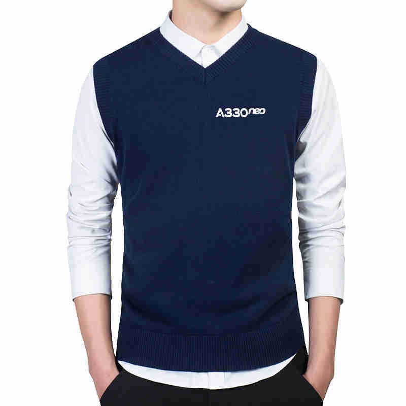 A330neo & Text Designed Sweater Vests