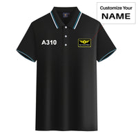 Thumbnail for A310 Flat Text Designed Stylish Polo T-Shirts