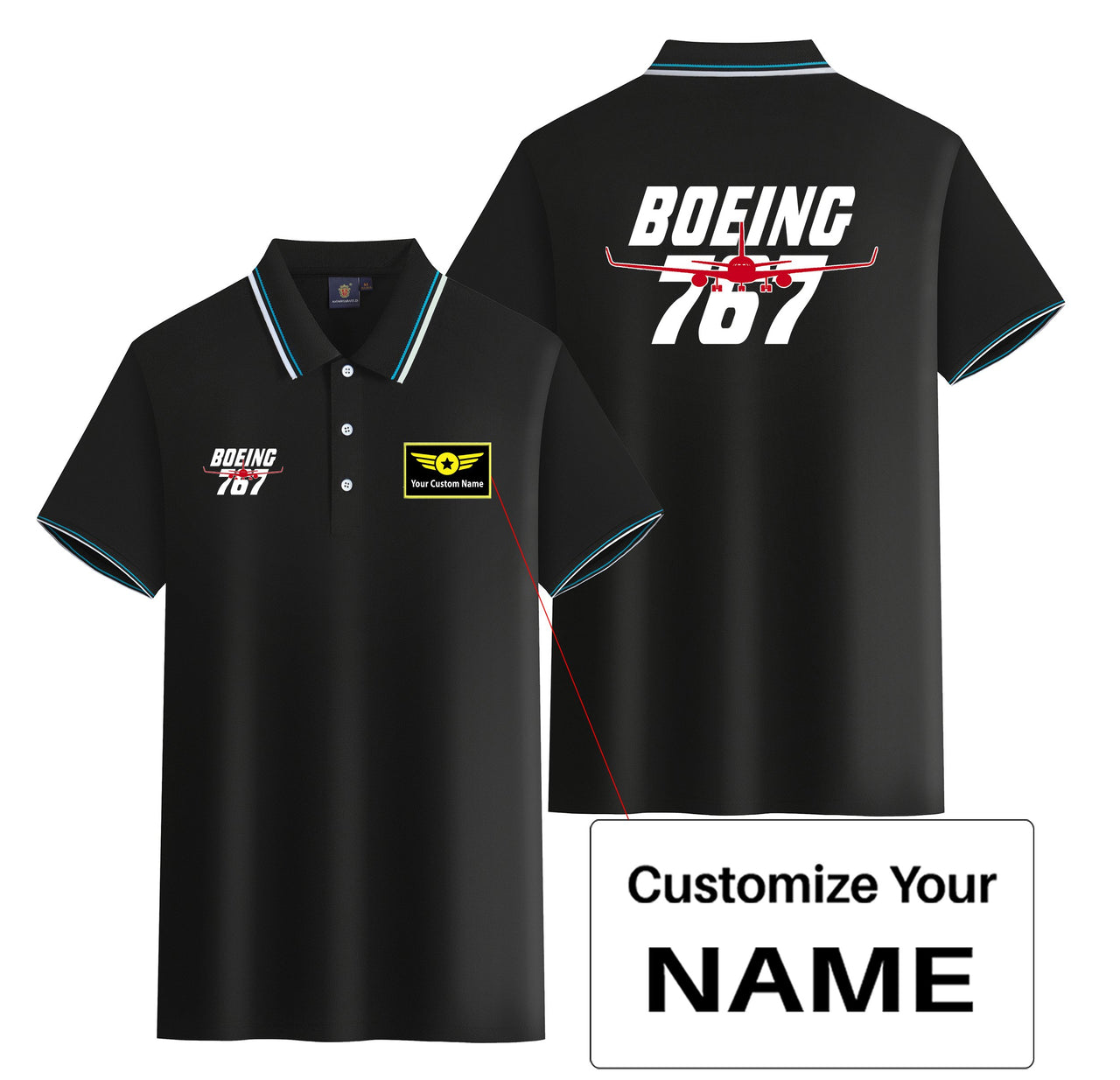 Amazing Boeing 767 Designed Stylish Polo T-Shirts (Double-Side)