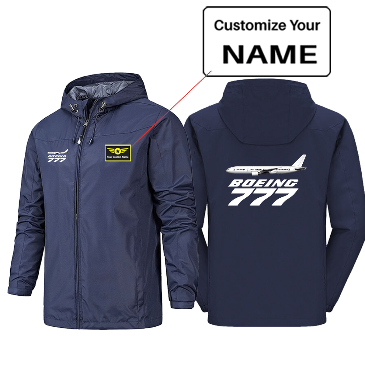 The Boeing 777 Designed Rain Jackets & Windbreakers