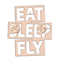 Thumbnail for Eat Sleep Fly Designed Hollow Pins