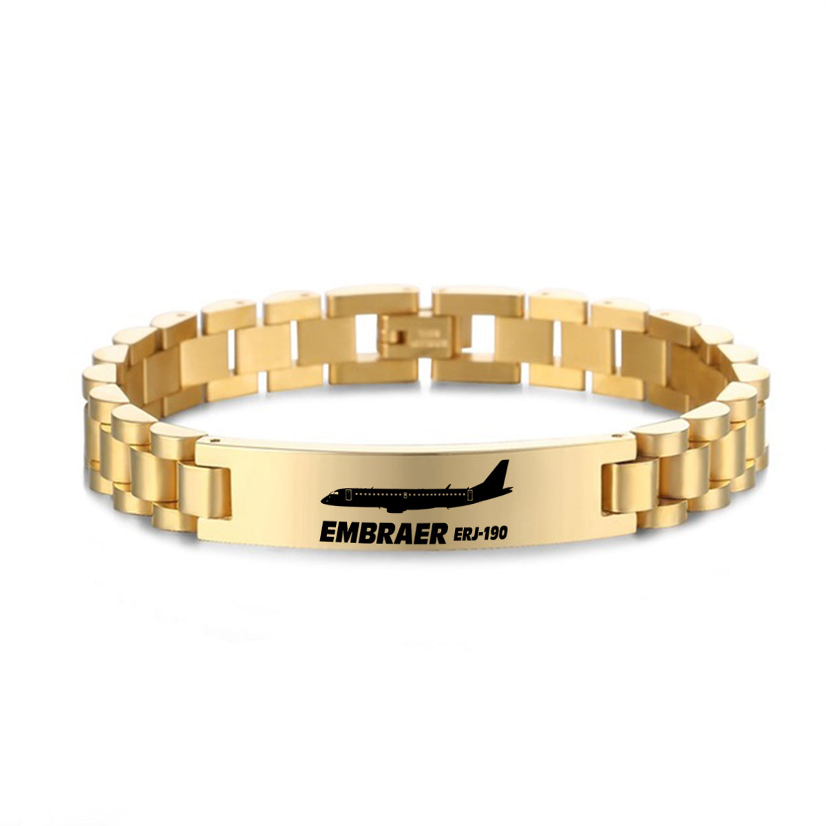 The Embraer ERJ-190 Designed Stainless Steel Chain Bracelets