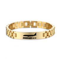 Thumbnail for The Embraer ERJ-190 Designed Stainless Steel Chain Bracelets