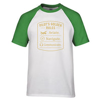 Thumbnail for Pilot's Golden Rules Designed Raglan T-Shirts