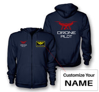 Thumbnail for Drone Pilot Designed Zipped Hoodies
