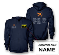 Thumbnail for Aviation Alphabet 2 Designed Zipped Hoodies