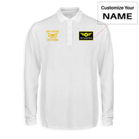 Thumbnail for Don't Disturb I'm Flying Designed Long Sleeve Polo T-Shirts