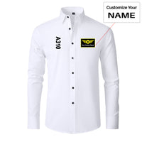 Thumbnail for A310 Text Designed Long Sleeve Shirts