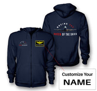 Thumbnail for Boeing 747 Queen of the Skies Designed Zipped Hoodies