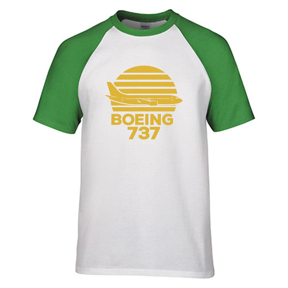 Retro Boeing 737 Designed Raglan T-Shirts