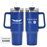 Thumbnail for Airplane Mode On Designed 40oz Stainless Steel Car Mug With Holder