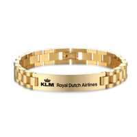 Thumbnail for KLM Royal Dutch Airlines Designed Stainless Steel Chain Bracelets