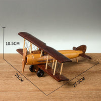 Thumbnail for Solid Wood Retro Handmade Desktop Airplane Model Decoration