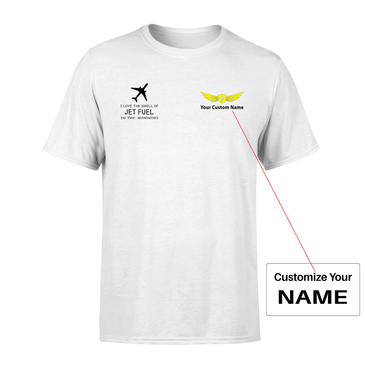 I Love The Smell Of Jet Fuel In The Morning Designed Men T-Shirt