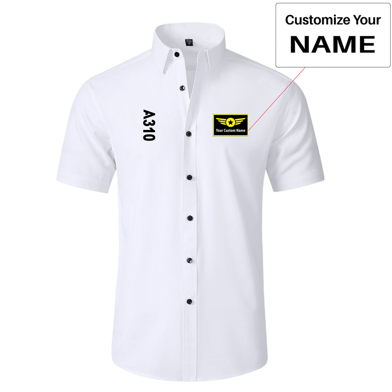 A310 Text Designed Short Sleeve Shirts