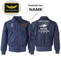 Thumbnail for People Fly Planes Pilots Fly Helicopters Designed Embroidered Patch Attachable Jackets