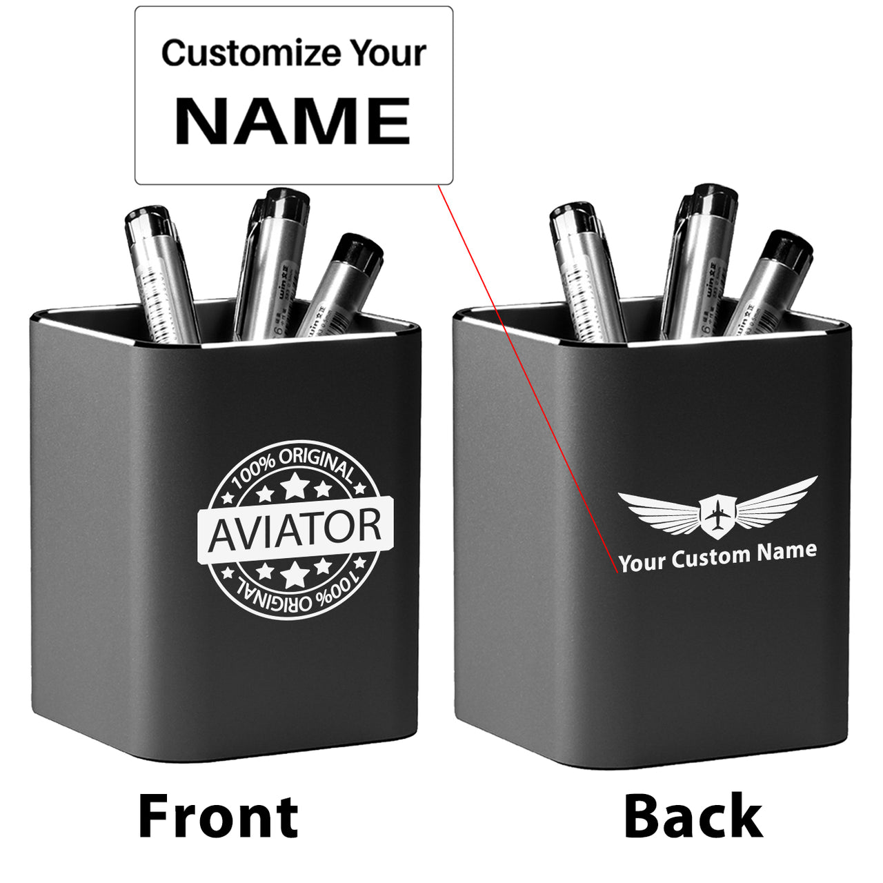 100 Original Aviator Designed Aluminium Alloy Pen Holders