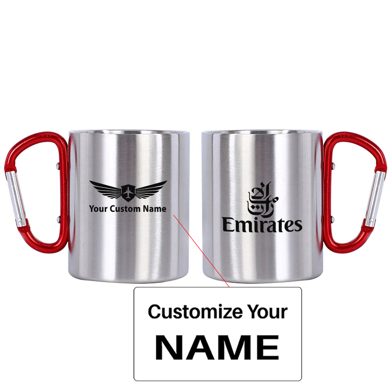 Emirates Airlines Designed Stainless Steel Outdoors Mugs