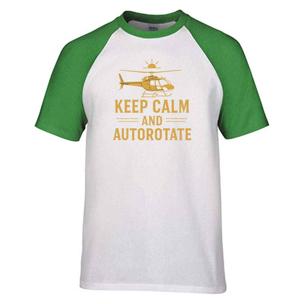Keep Calm and Autorotate Designed Raglan T-Shirts