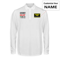 Thumbnail for Airline Pilot Label Designed Long Sleeve Polo T-Shirts