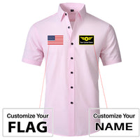 Thumbnail for Custom Flag & Name with Special Badge Design Super Quality Short Sleeve Shirts
