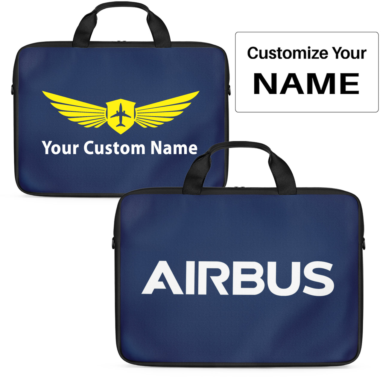 Airbus & Text Designed Laptop & Tablet Bags
