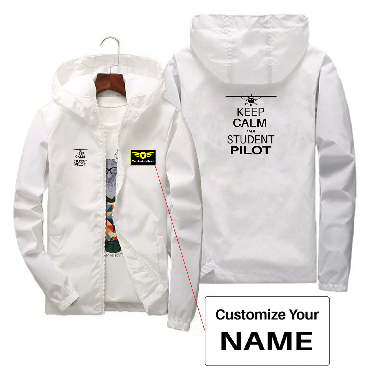 Student Pilot Designed Thin Windbreaker Jackets