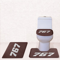 Thumbnail for 767 Flat Text Designed Toilet Seat Cover Three-piece Set