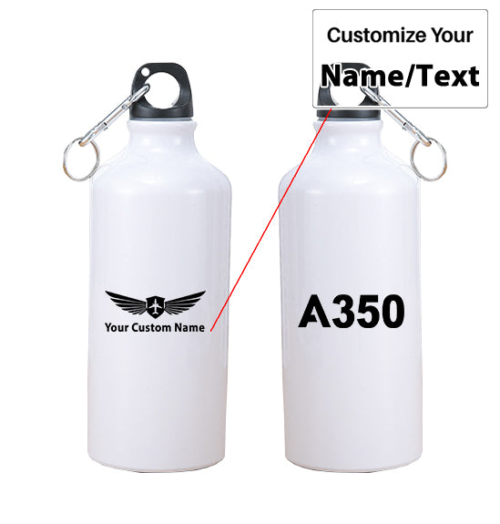 A350 Flat Text Designed Thermoses