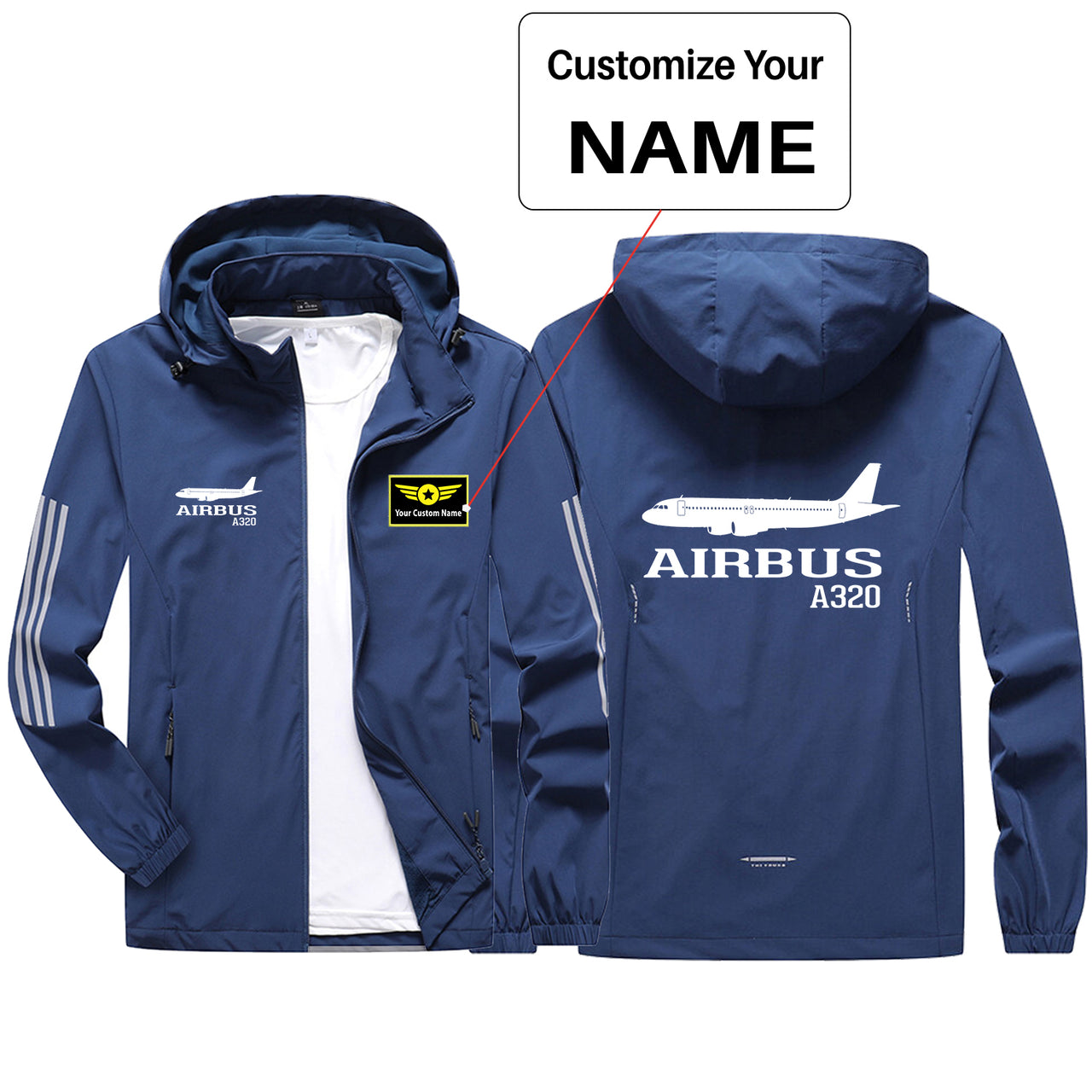Airbus A320 Printed Sport & Running Jackets