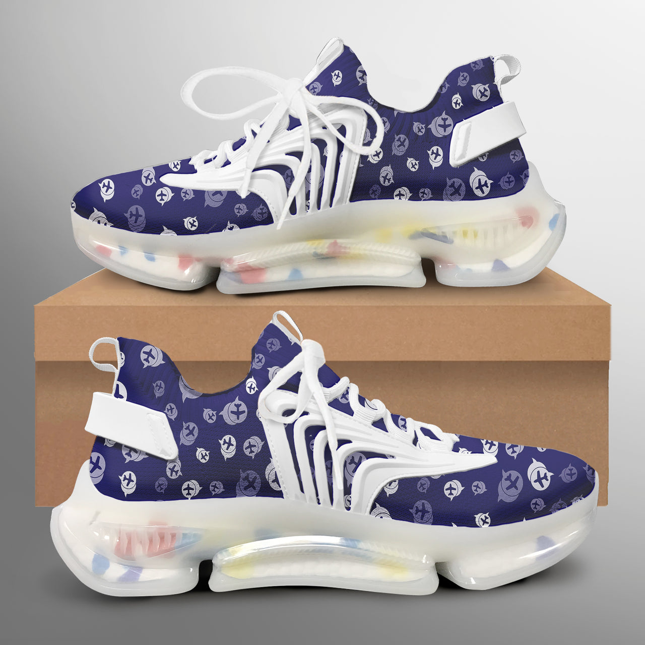 Airplane Notification Theme Designed Fashion Running Shoes