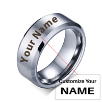 Thumbnail for Your Custom Design Text Design  Men's Pure Tungsten Gold Ring