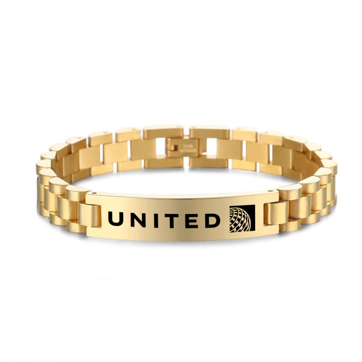 United Airlines Designed Stainless Steel Chain Bracelets