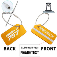 Thumbnail for Boeing 757 & Text Designed Fashion Metal Luggage Tags