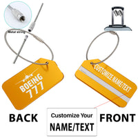 Thumbnail for Boeing 777 & Plane Designed Fashion Metal Luggage Tags