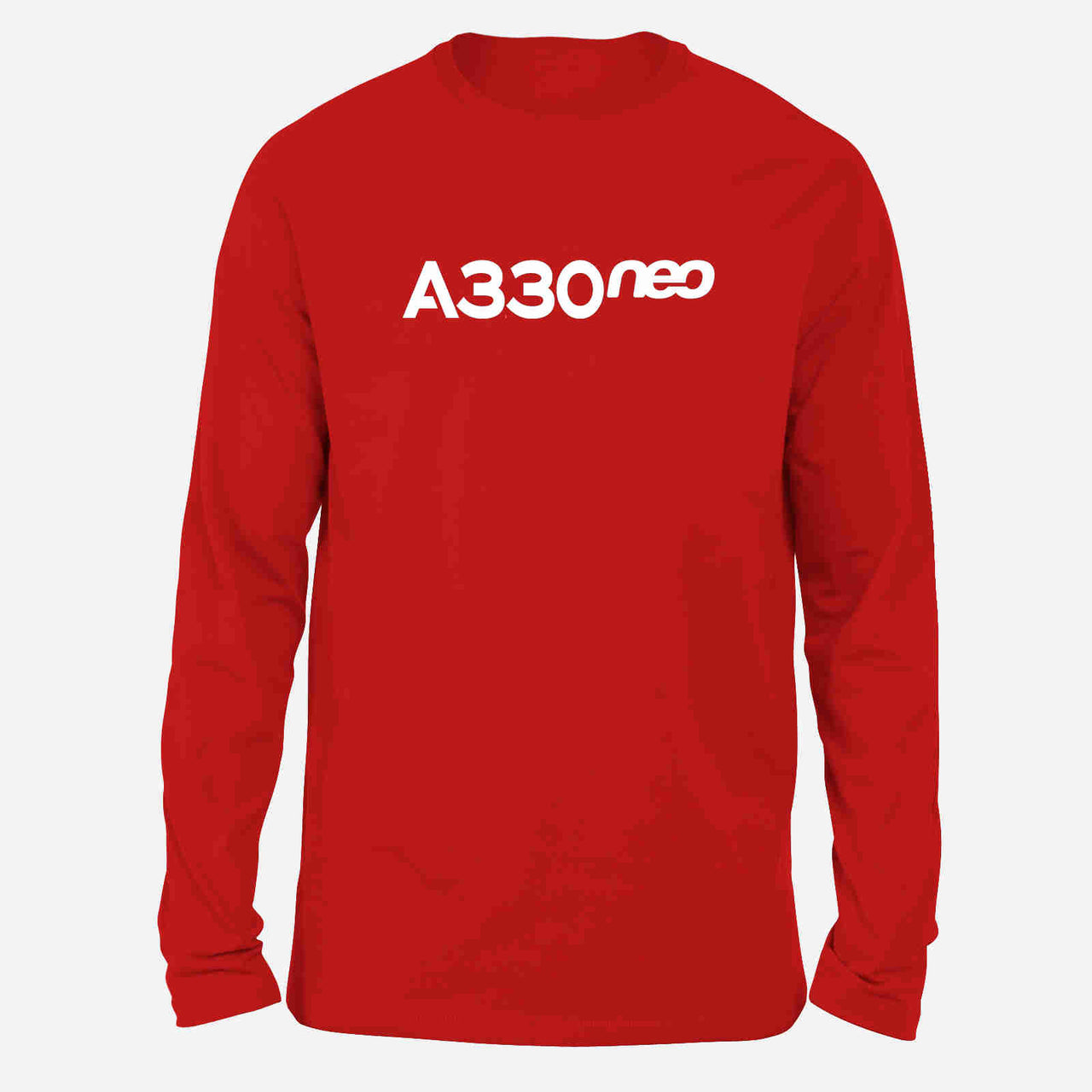 A330neo & Text Designed Long-Sleeve T-Shirts