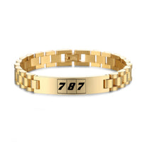 Thumbnail for Flat Colourful 787 Designed Stainless Steel Chain Bracelets