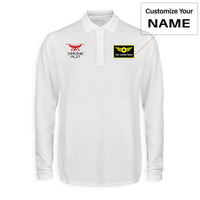 Thumbnail for Drone Pilot Designed Long Sleeve Polo T-Shirts