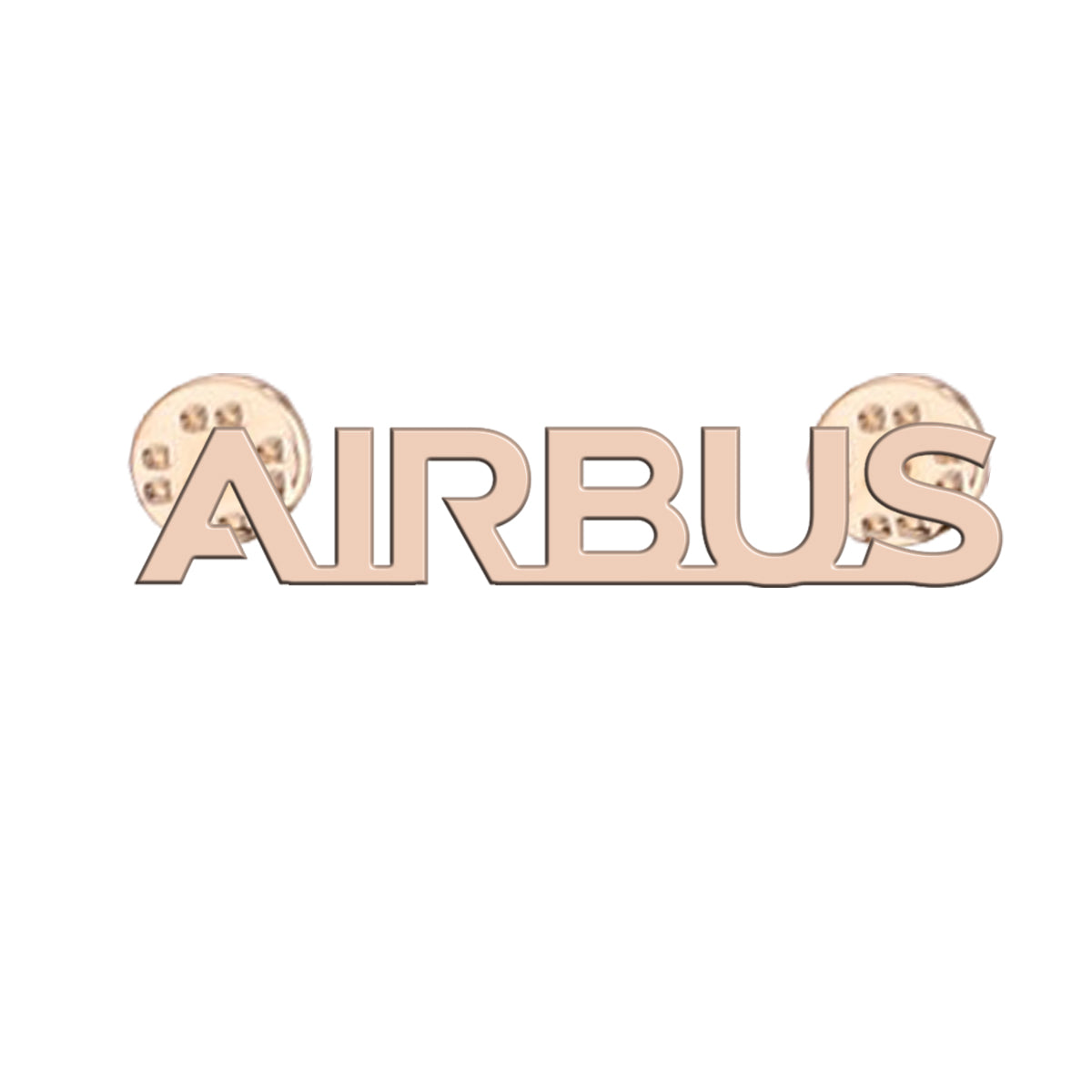 Airbus & Text Designed Hollow Pins