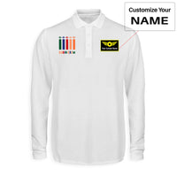 Thumbnail for Colourful Cabin Crew Designed Long Sleeve Polo T-Shirts