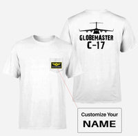 Thumbnail for GlobeMaster C-17 & Plane Designed Pocket T-Shirts