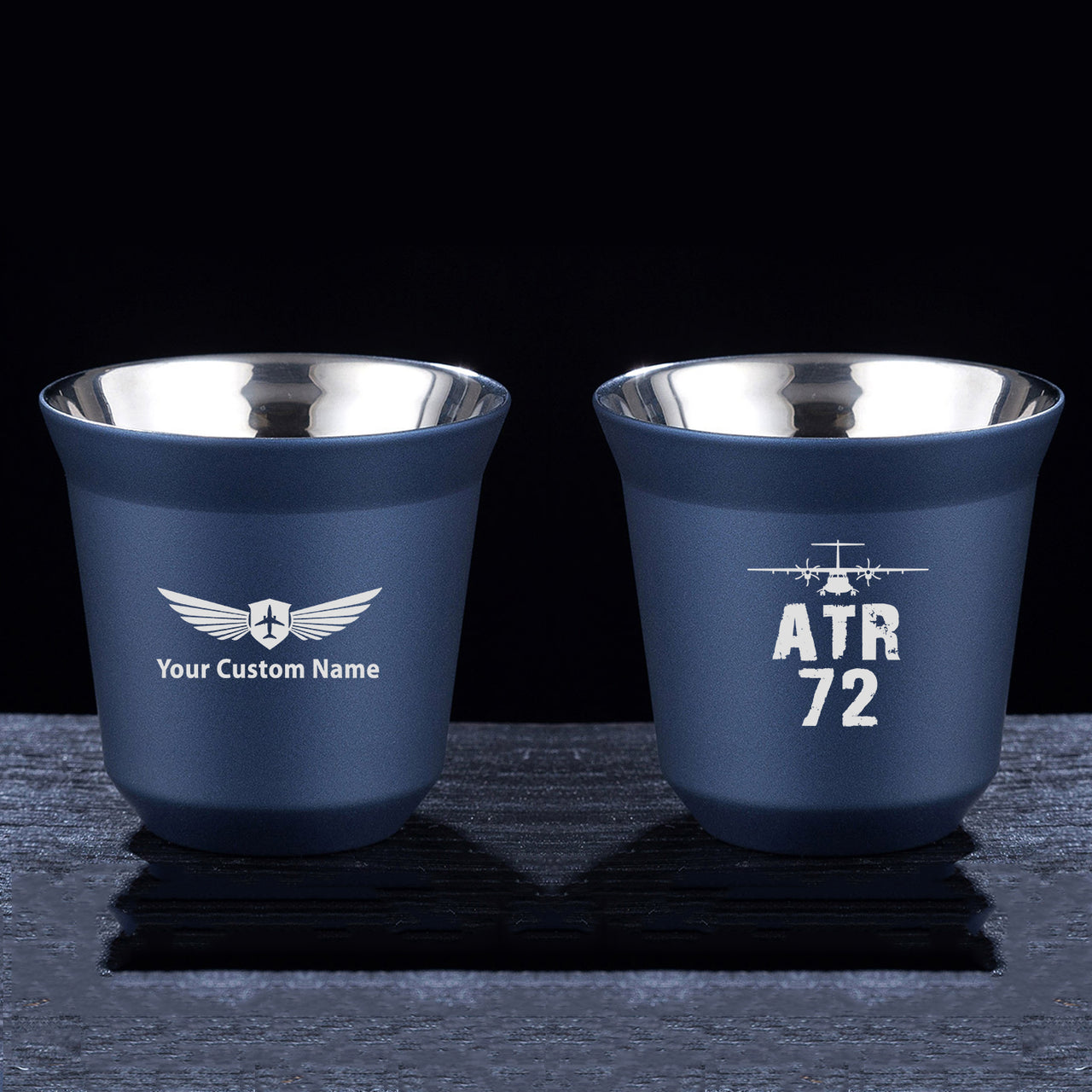 ATR-72 & Plane Designed Double Wall Stainless Steel Coffee Mugs