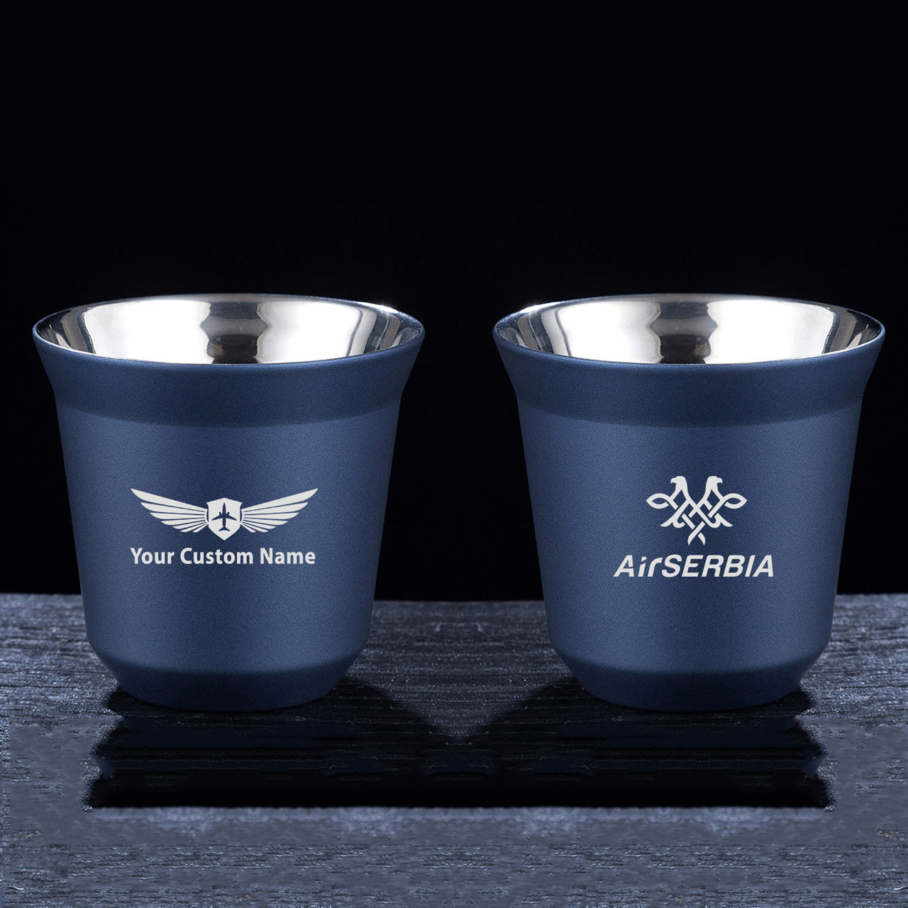 Air Serbia Airlines Designed Double Wall Stainless Steel Coffee Mugs