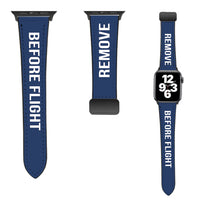 Thumbnail for Remove Before Flight (Edition 2)Designed Leather Apple Watch Straps