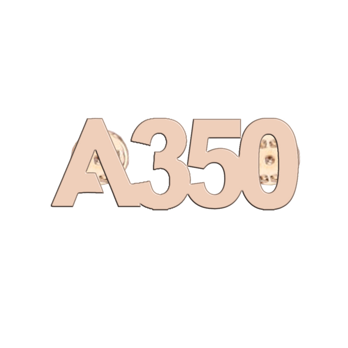 A350 Flat Text Designed Hollow Pins
