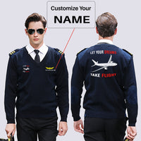 Thumbnail for Let Your Dreams Take Flight Designed Wool Pilot Sweaters