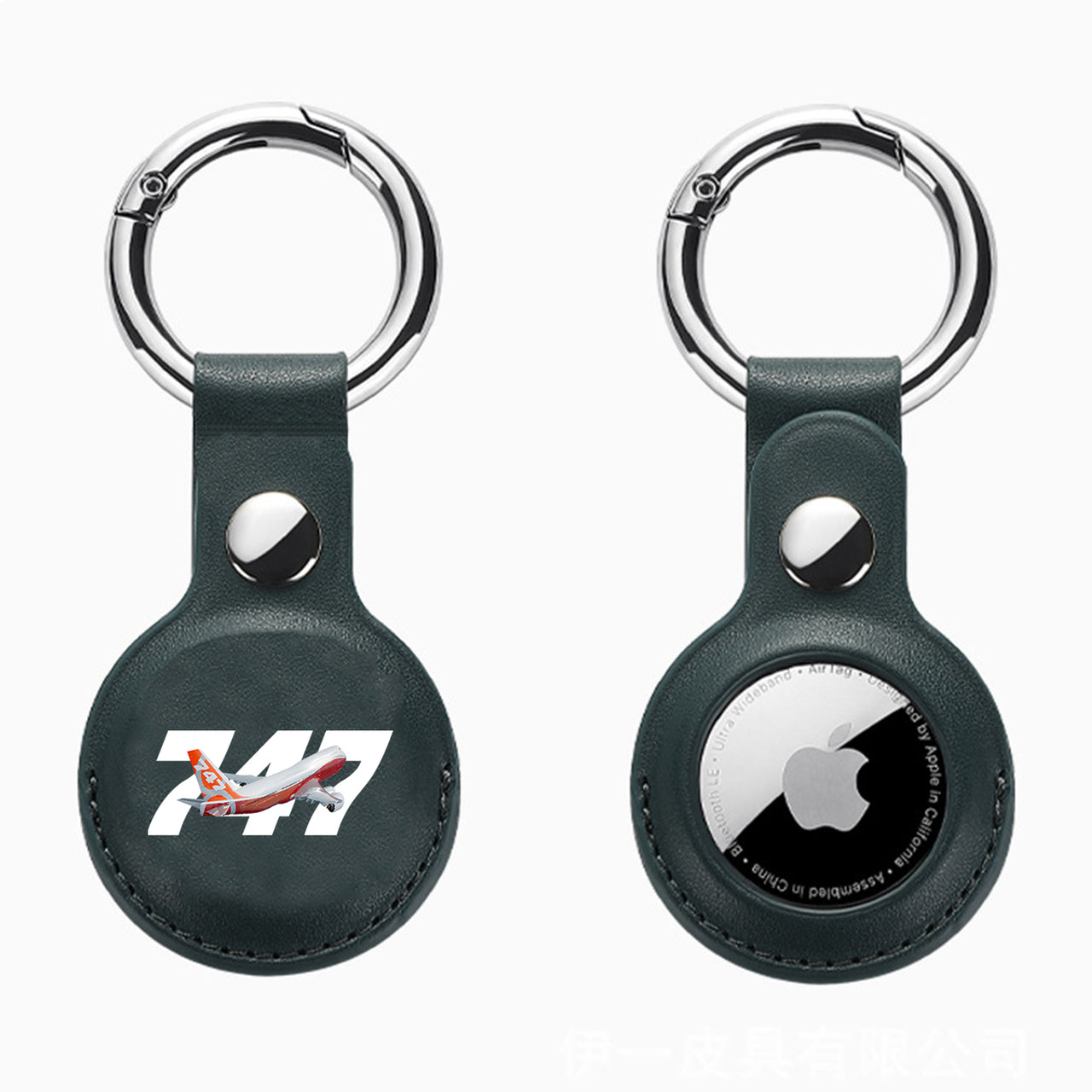 Super Boeing 747 Intercontinental Design Airtags Leather Cases