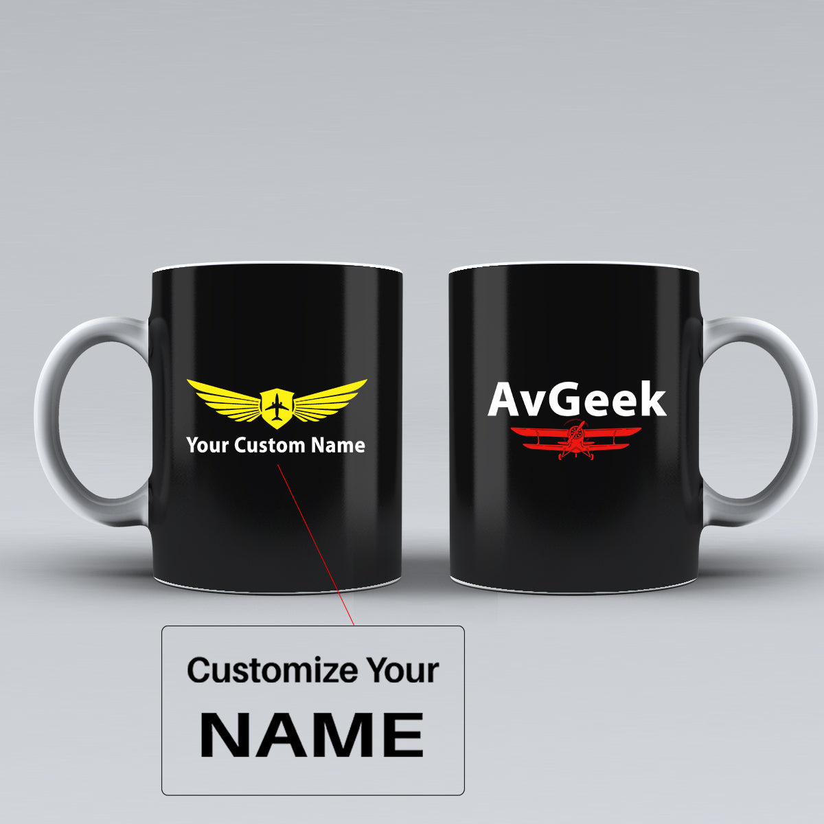Avgeek Designed Ceramic White Mugs