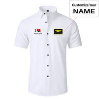 Thumbnail for I Love Aviation Designed Short Sleeve Shirts