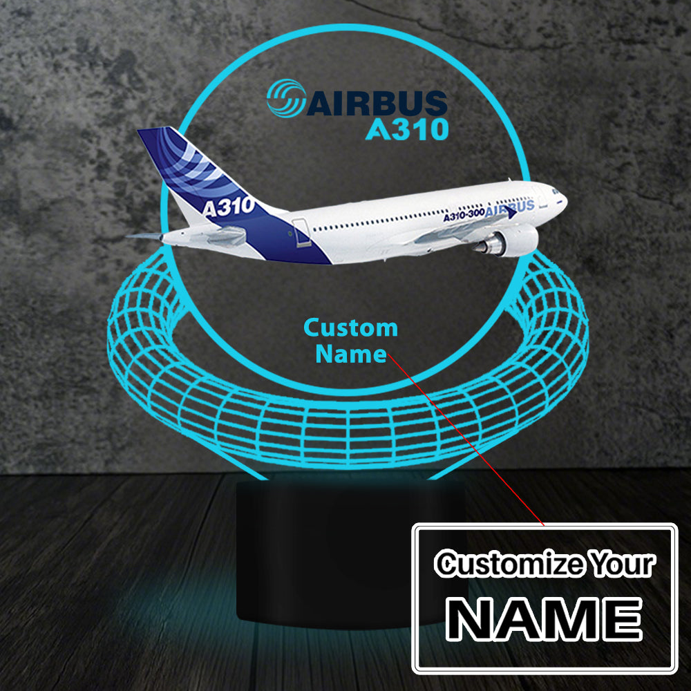 Airbus A310 Designed 3D Lamp